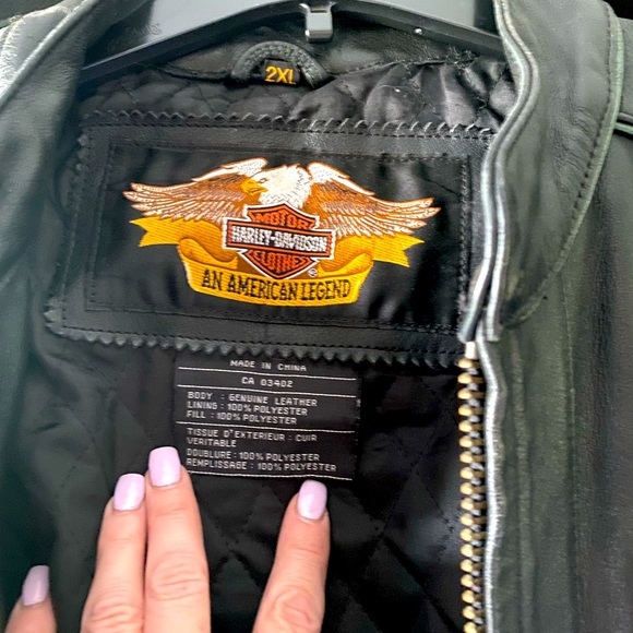 Leather Harley Davidson Coat 2XL Jackets & Coats